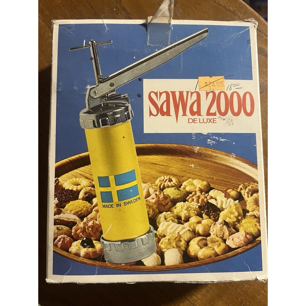 Sawa 2000 Deluxe Cookie Press & Biscuit Maker Made In Sweden Vintage